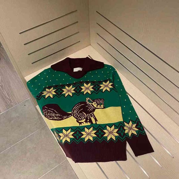 

2022 factory wholesale new autumn fashion gujia hooded squirrel embroidery casual loose slim couple knitted sweater, White;black