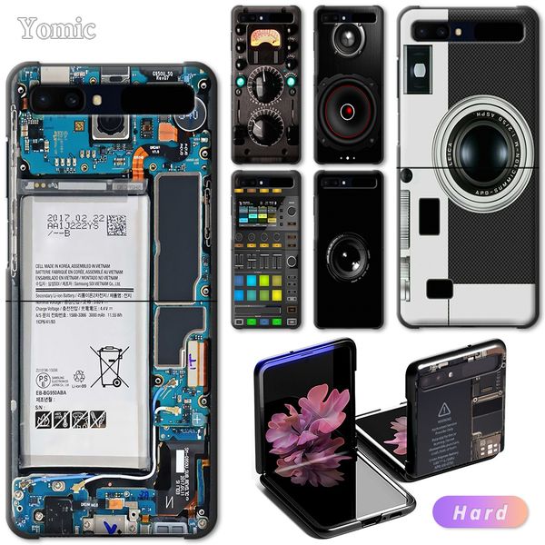 

camera battery calculator hard case samsung z flip 6.7" black shell bumper for galaxy zflip pc mobile phone cover