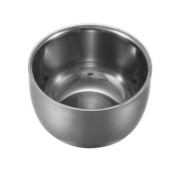 

men's silver stainless steel shaving bowl barber beard razor cup male face cleaning soap mug tool set w1667