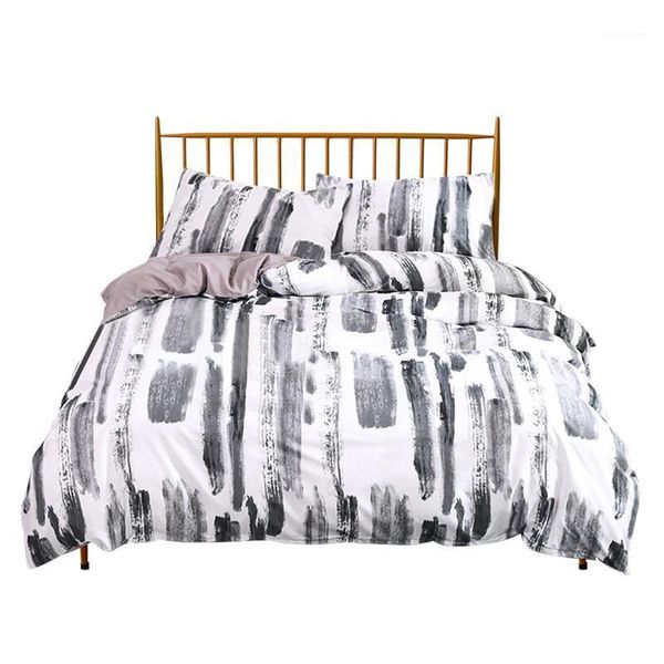 

3pcs warm thickened with zipper closure polyester soft comfortable duvet cover set pillow case bedclothes bedding bedroom modern1
