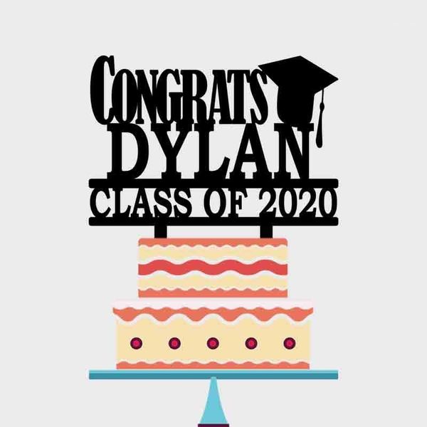 

personalized graduation cake er custom name congrats graduation class of 2020 er for party decoration yc0911