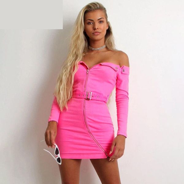 

long sleeve off shoulder mini dress women bodycon red white party dress autumn ladies dresses club dresses1, Black;gray