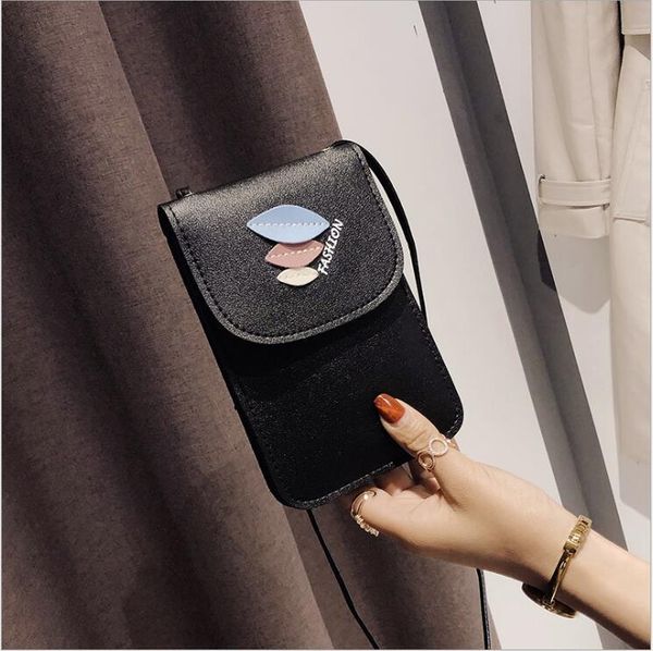 

korean style 2020 new shoulder bag messenger mobile phone bag fashion leaves mobile purse mini crossbody