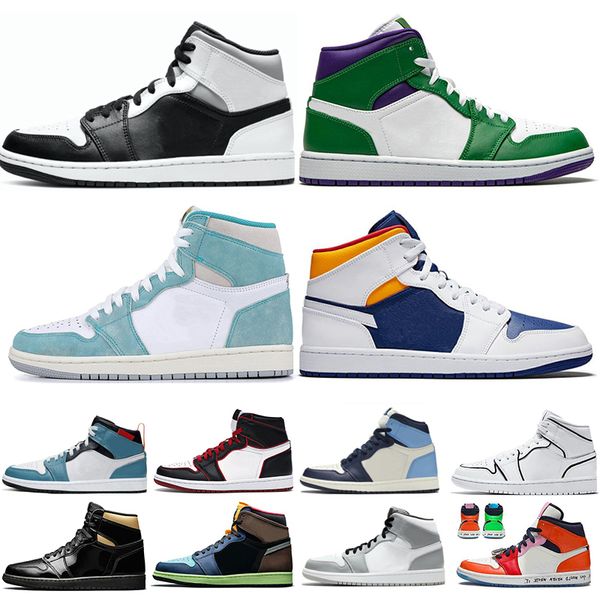 

fashion 1 1s basketball shoes white shadow court purple men womens obsidian midnight navy lucky green mens trainers sports sneakers shoes