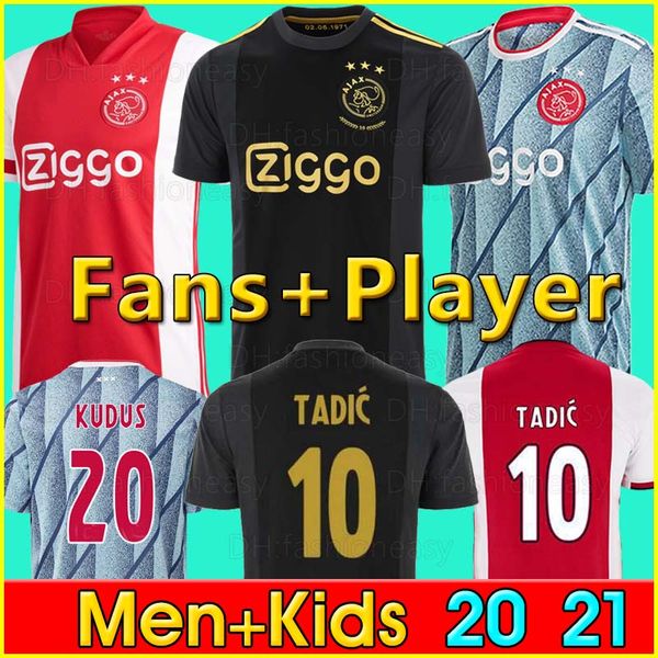 

20 21 AJAX amsterdam FC soccer jersey 2020 2021 PROMES ÁLVAREZ TADIC NERES VAN BEEK men + kids football shirts uniforms kits maillot ajax