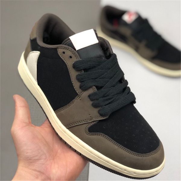 

travis scott x 1 low dark mocha ts sp cactus jack sports skateboard shoes women mens running shoes outdoor sneakers