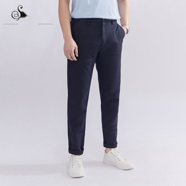 

new fashion men's urban plain casual pants autumn casual pants noyid, Blue