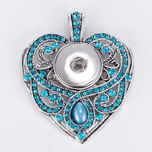 

2018 новый привязать ювелирные изделия кристалл сердце кулон ожерелье мгновенного fit 18mm snap кнопки женщины подвеска td9001 wmtxbp dh_gar, Black