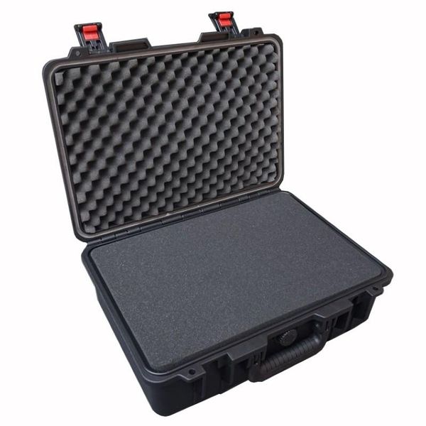 

460x345x175mm plastic toolbox moisture proof shockproof waterproof instrument box safety case equipment case with pre cut foam yxlaqu