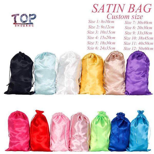 

gift wrap custom packaging bags dust for shoes packet cosmetics underware hair satin bag make up size bag1
