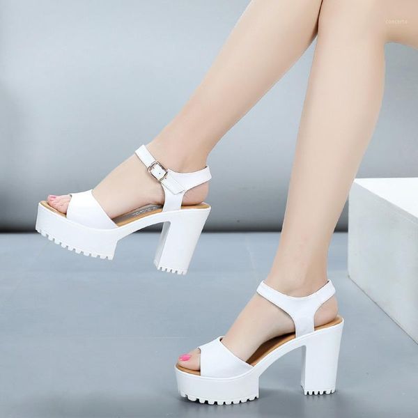 

gktinoo new summer women sandals shoes 2020 thick with korean summer sandals large size genuine leather women shoes1, Black