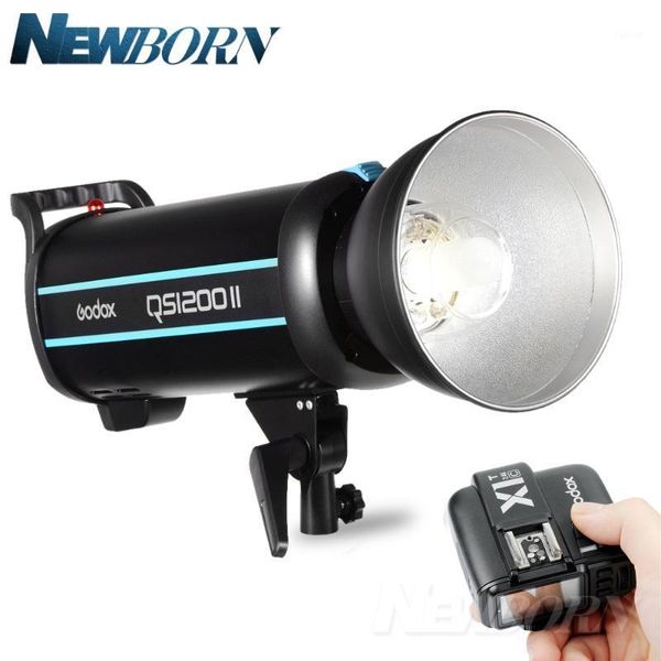 

flashes godox qs1200ii 1200ws gn110 studio strobe with built-in 2.4g wireless x system for1