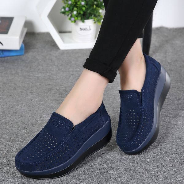 

2021 the new new spring women's leather shoes slide into shallow moccasins f571, Black