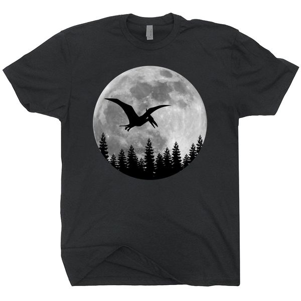 

2020 fashion summer pterodactyl full moon t-shirt retro dinosaur shirt fantasy tee shirt sport hooded sweatshirt hoodie
