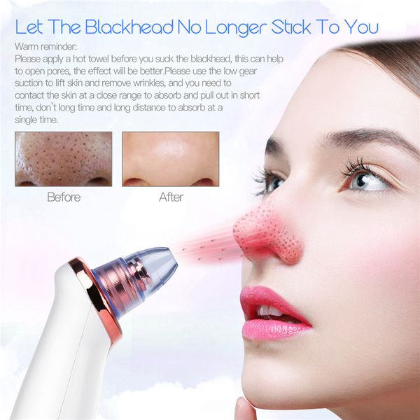 

blackhead remover skin care pore vacuum acne pimple removal vacuum suction tool facial diamond dermabrasion machine face clean 01-33