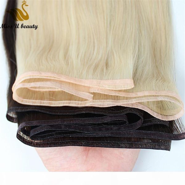 

new arrival flat weft hair extensions cuticle aligned remy human hair weaves weft light thin breathable hair weft black brown color 100gram