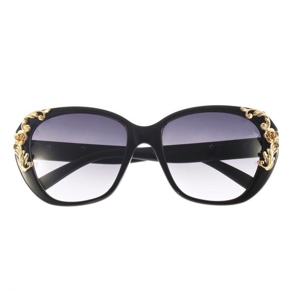 

carving cat gold women fashion rose flower eye glasses vintage sunglasses