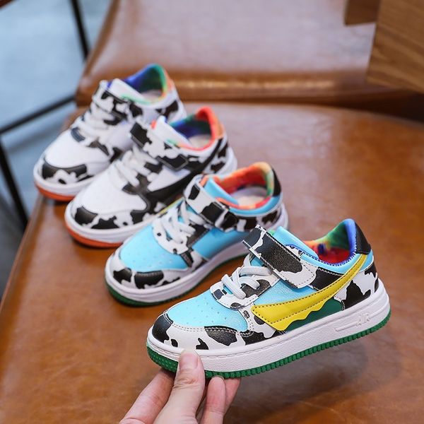 

children girls boys camouflage shoe kids colorful pu sports basketball running rubber sneakers children's casual shoes, Black;red