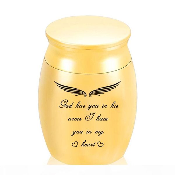 

142 x 98 mm cremation urns ashes holder keepsake aluminum alloy memorial urn funeral for ash, Silver