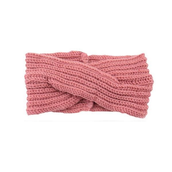 

winter women headband with button ear warmer solid color cross twist knitted hairband headwrap bandage turban hair accessories q bbypbo