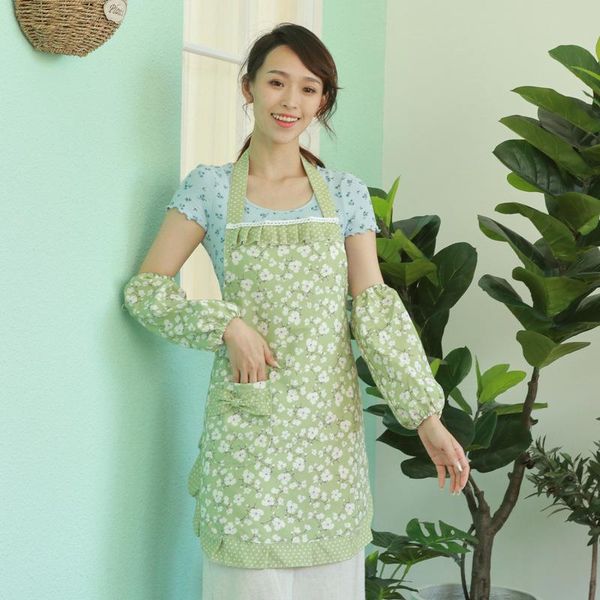 

aprons apron home kitchen anti-fouling anti-oil women fashion workwear sleeves
