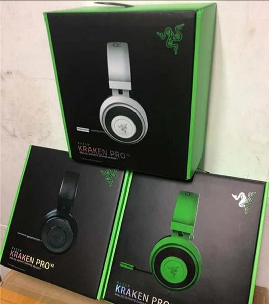 

2020 razer kraken pro v2 headphones analog gaming headset fully-retractable with mic oval ear cushions for pc xbox one and playstation 4