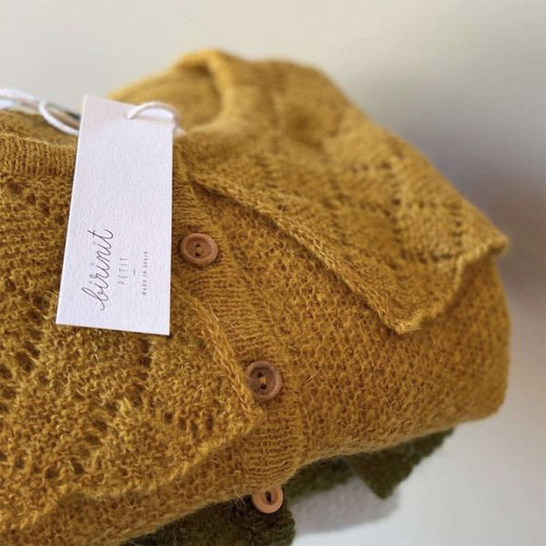 

and boys girls 2021 clothing new children's knitting jacquard big lapel cardigan baby sweater 7z4p, Blue