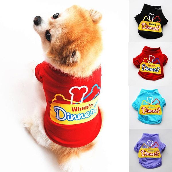 

dog apparel shirt thin cute puppy accessories summer clothes soft cat t-shirt pet vest with sleeves1