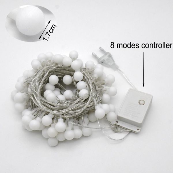 

6м 10м 20м 30м 50м шаровые рождественские огни 110v 220v лампы fairy led свет шнура для дома свадьба отдых открытый декоративное кпт bbysyh