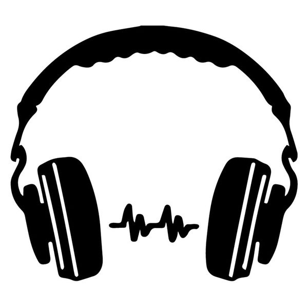 

17x15.1cm headphones music bumper tail decoration car stickers vinyl decals c25-0640