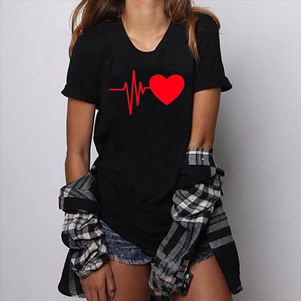 

soatrld 2021 new harajuku love printed women t shirts casual tee summer short sleeve female t shirt women clothing, White