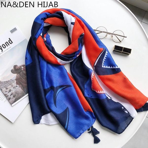 

summer new animal print hijab cotton scarf scarves with tassel shwal muslim hijabs essencial headband foulard 10pcs/lot, Blue;gray