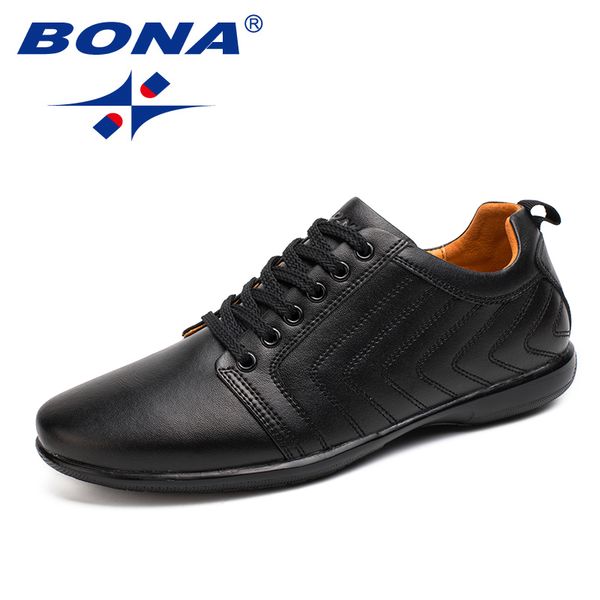 

bona new classics style casual lace up breathable men light soft male flat shoes comfortable fast ing, Red;white