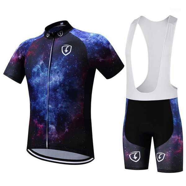 

2020 summer pro cycling jersey set mtb shorts sleeve maillot ropa ciclismo bicycle sportswear bike clothing cycling set1, Black;blue