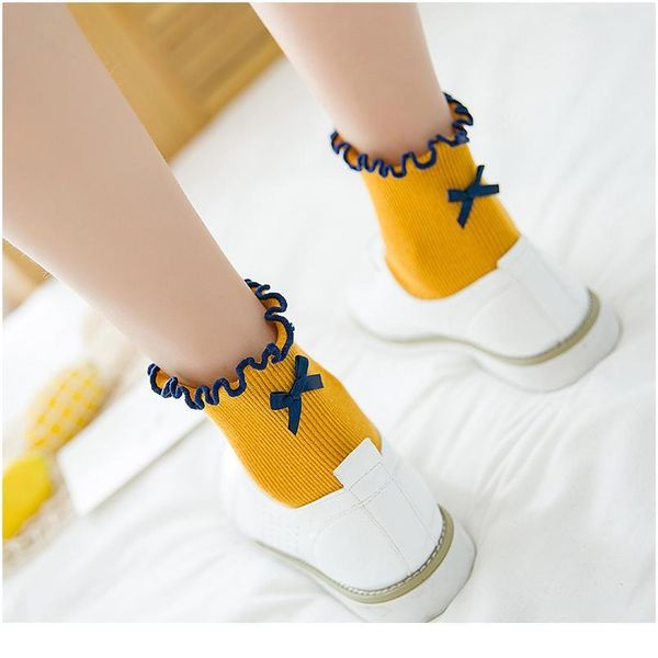 

women's lace pile socks women's japanese and korean personality tube socks pure cotton solid color autumn and wint bbykbq, Black