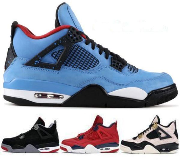 

new fiba silt red splatter 4 4s jumpman basketball shoes bred cool grey stealth oreo white cement mens designer shoes