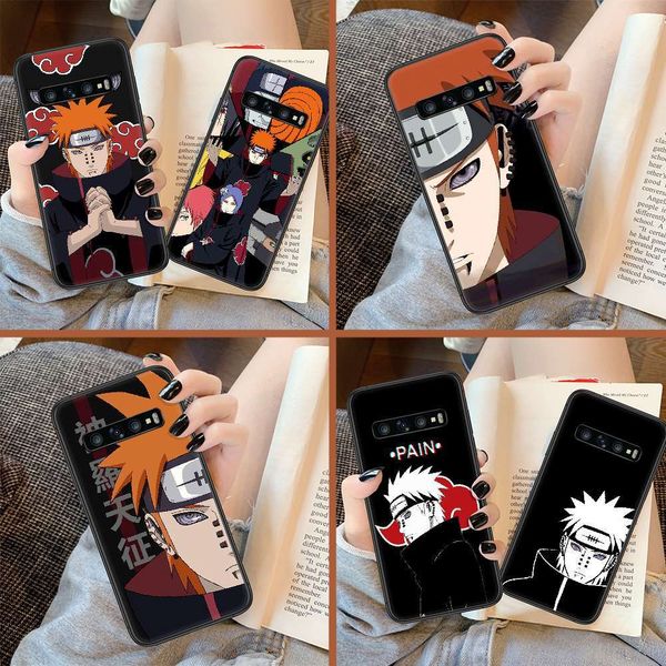 

1dwnaruto pain animation mobile phone shell samsung galaxy not s 8 9 10 20 plus e lite uitra black primer soft cover 3d hole mobile phon