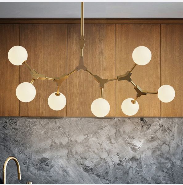 

nordic modern gold led lamp chandelier household bedroom dining room pendant creative personality magic bean droplight fixtures