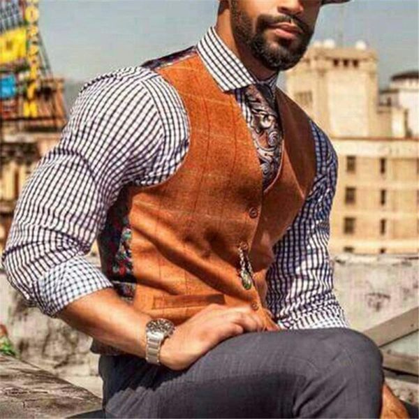 

2020 summer new men's clothing trend vest vest male temperament large size men's vest, Black;white