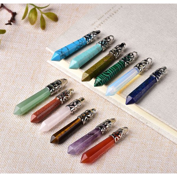 

1 шт. натуральный кристалл аметист роз кварцевый кристалл точка подвеска кварц минеральные изделия пара декоративные любители подарочные укр, Silver