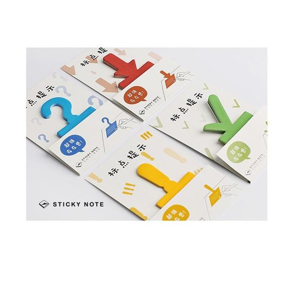 

4 pcs punctuation sticky note color marker memo pad question arrow book mark planner label office school supplies fm354 bbyvtn
