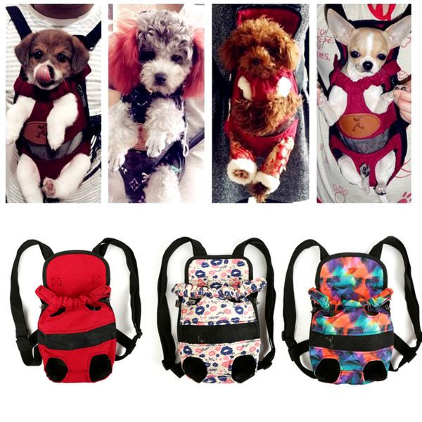 

pets cat dog carries travel backpack adjustable pet front back backpacks cat dog carrier bags legs out