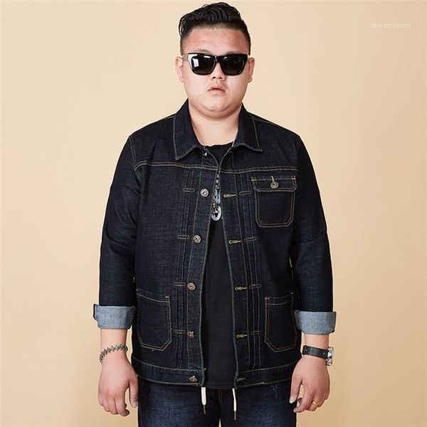 

autumn spring denim jacket men ripped cowboy jackets coat male slim fit solid casual coats cotton black plus size 8xl,70291, Black;brown