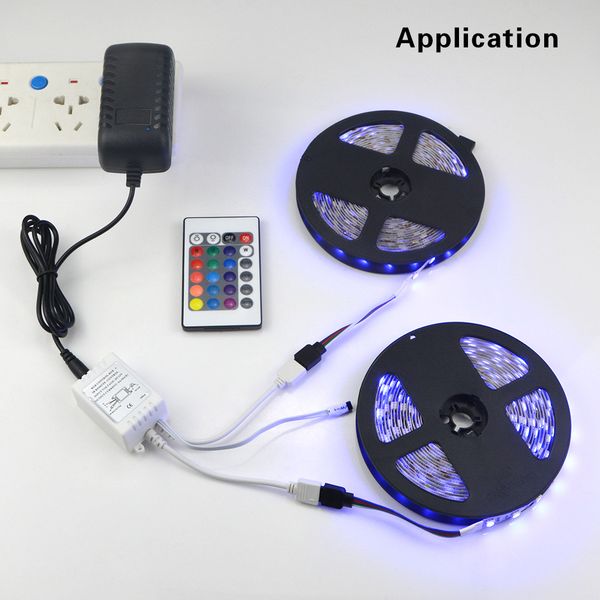 

dual rgb led controller for dc12v 5050 2835 3528 5630 rgb led strip light tape ribbon lamp 24keys / 44keys ir remote controller