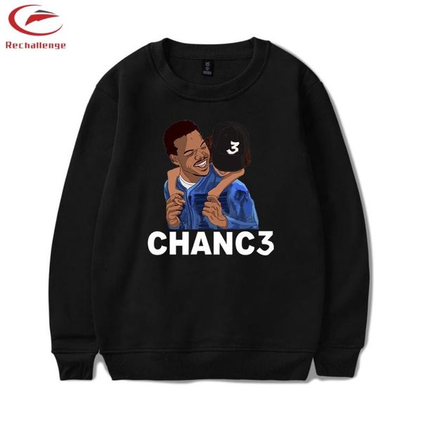 

men's hoodies & sweatshirts chance the rapper 2021 fashion crew neck dress trend print sportswear, Black