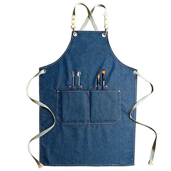 

summer cowboy barista apron restaurant floral barber shop overalls waist