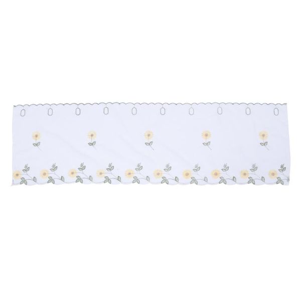 

window short curtain daisy flower half curtain translucent for kitchen