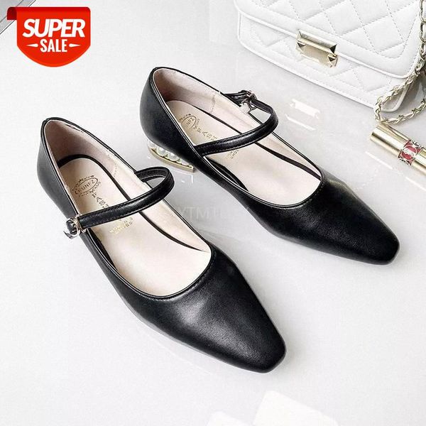 

fashion short heels shoes woman elegant comfortable lady large size party office wedding pumps buckle strap zapato mujer #yb3v, Black