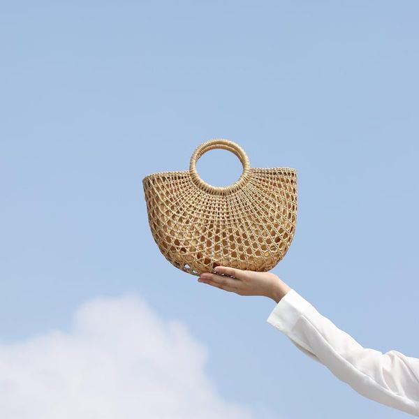 

new tassel rattan bag beach bag straw totes bucket summer bags with tassels women handbag braided