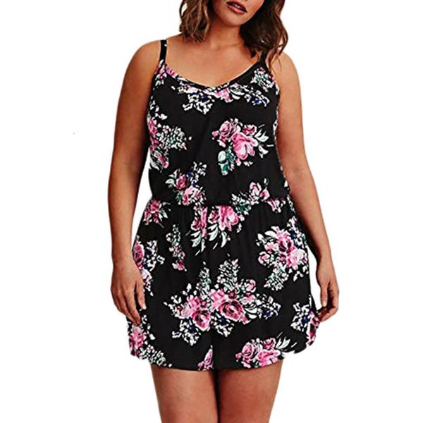 

женщины пляж rompers женщины 2019 лето печать цветочные повседневный короткие комбинезон v-образным вырезом bodycon sexy party рукавов # 618, Black;white